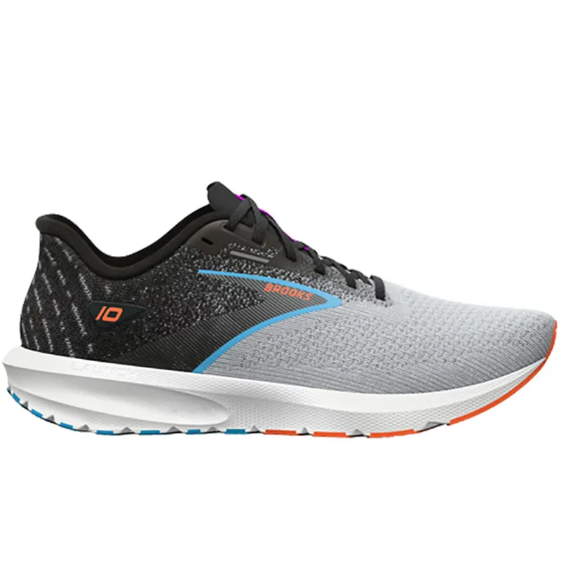Brooks Men's Launch 10 2E WIDE - Black/Grey/Orange